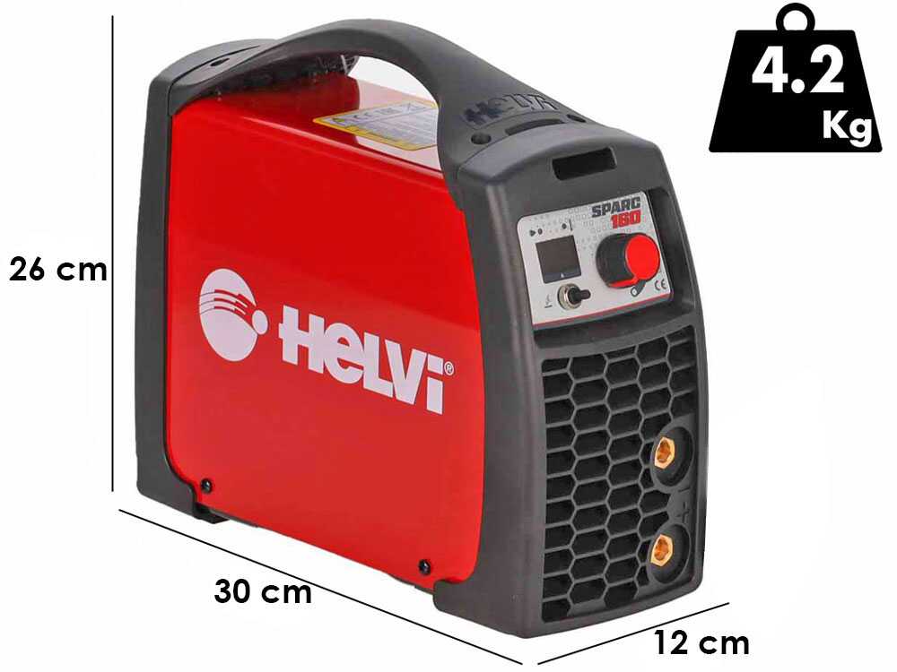 Helvi Sparc 160 - Inverter-Schweißgerät (MMA) + Stoßfester Koffer, Gleichstrom (DC)