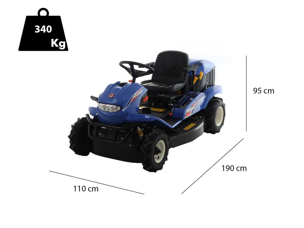 Hochgras-Rasentraktor Iseki SRA 950A 2wd - Kawasaki Motor 726 cm³ - Zweistufiges Hydrostat-Getriebe