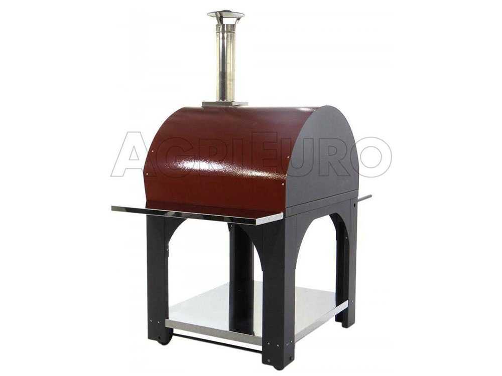 Holzbackofen für den Außenbereich Cibus Red - 5 Pizzen