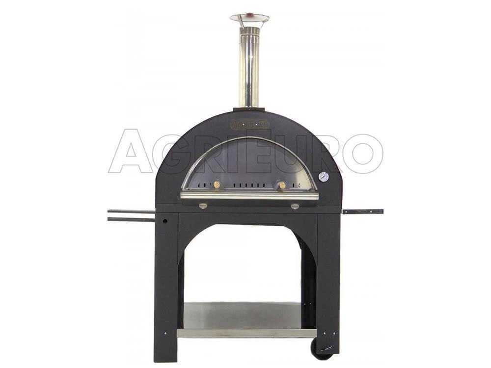 Holzbackofen für den Außenbereich Cibus Red - 5 Pizzen – Bild 3