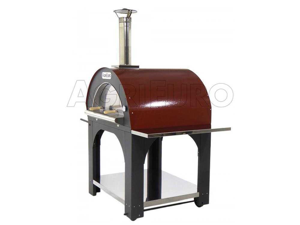 Holzbackofen für den Außenbereich Cibus Red - 5 Pizzen – Bild 4