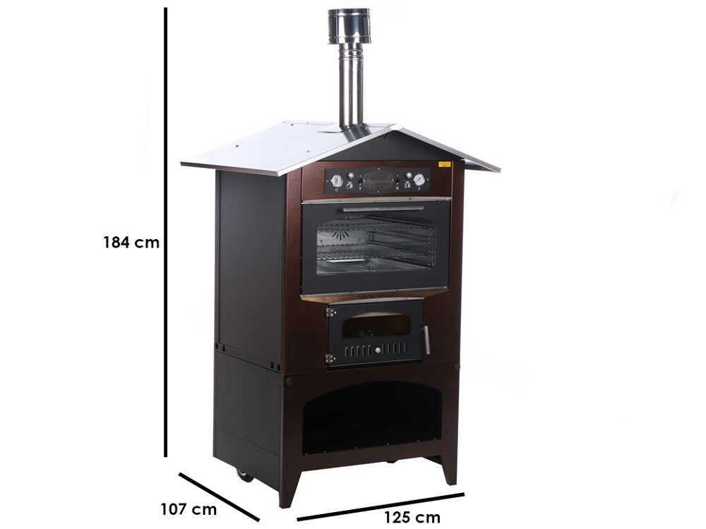 Holzbackofen für draußen Sedicinoni 80C Rossofuoco Country