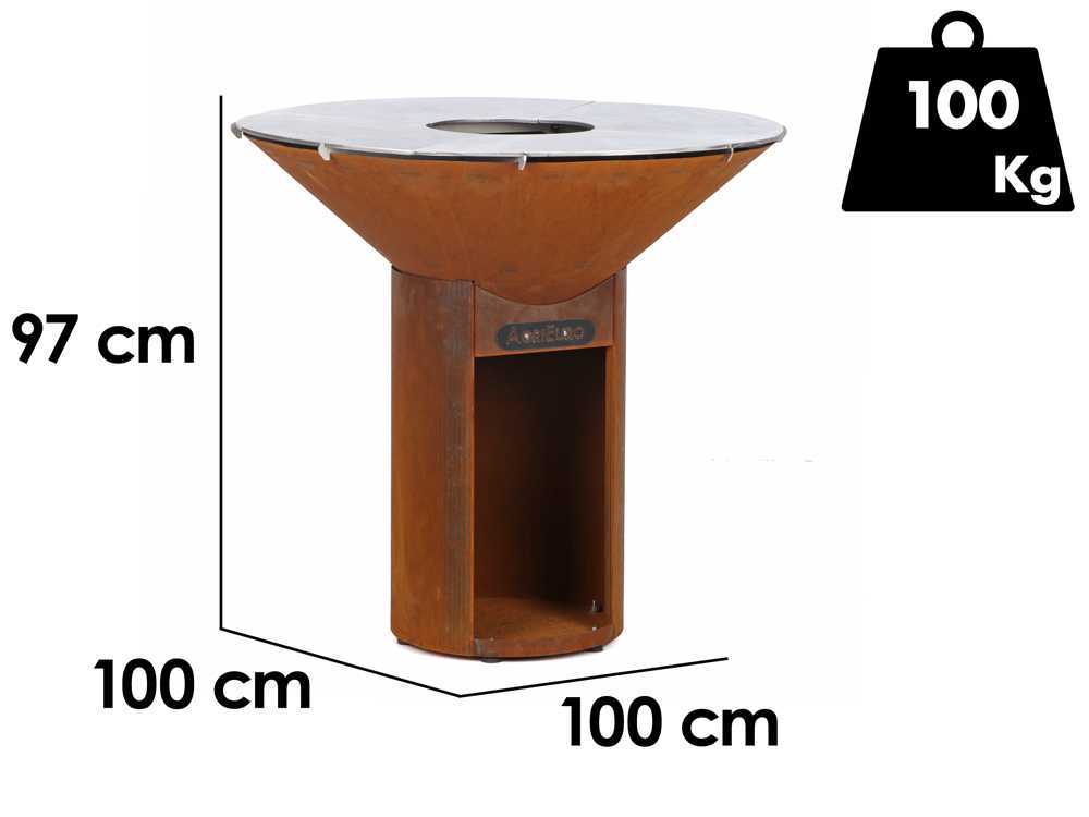 Icon 100 Grill aus Corten