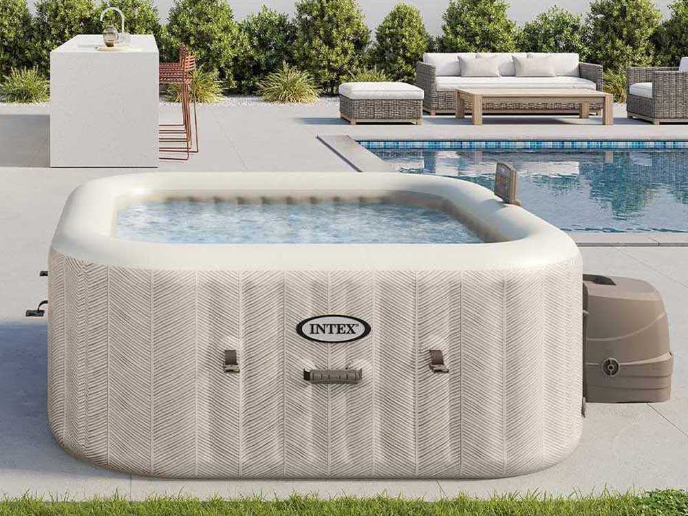 Intex Carrée Chevron Deluxe 28446EX - Ø173x71 cm - Whirlpool Spa – Bild 3