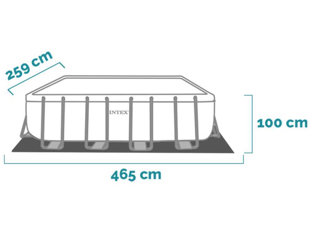 Intex Prisma Frame Chevron 26780NP - 400x200x100 cm - Aufstellpool + Filterpumpe und Poolleiter