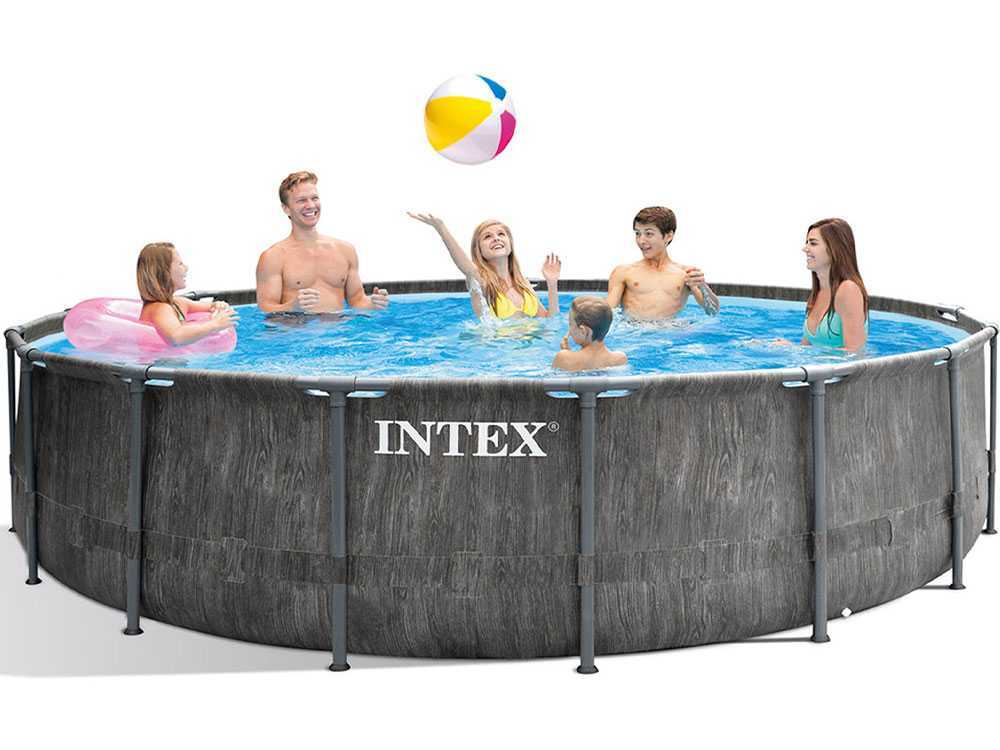 Intex Prisma Frame Greywood 26742NP - Ø457x122 cm - Runder Pool – Bild 4