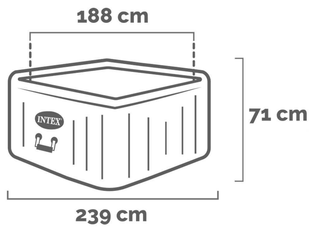 Intex Square Chevron Deluxe 28472EX - Ø193x71 cm - Whirlpool Spa
