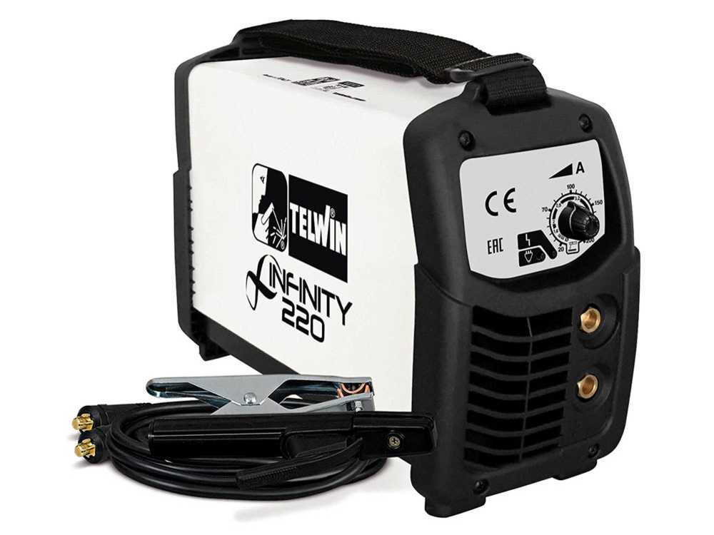 Inverter Schweißgerät Elektrode und TIG mit Gleichstrom Telwin Infinity 220 - 220 A - Kit