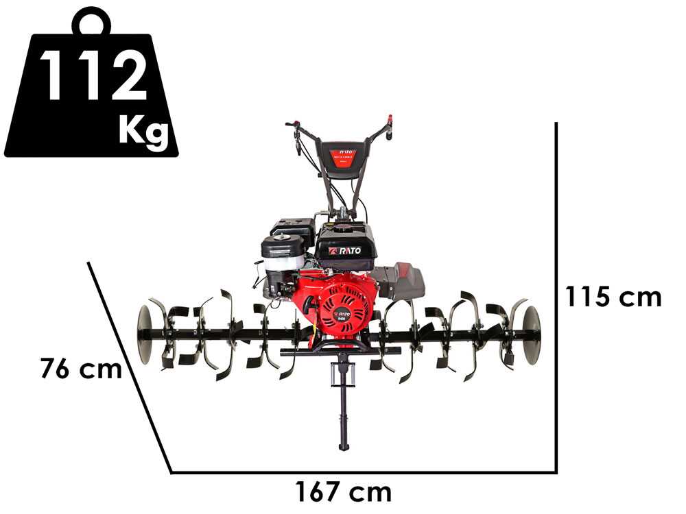 Italian Power RG 7.2-130Q-Z - Benzin-Motorhacke 15 PS - Motor Rato R420