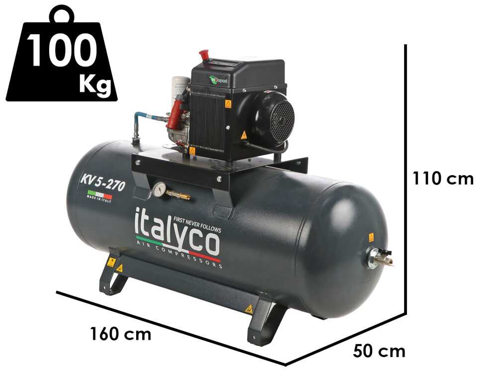Italyco KV 5/270 - Schraubenkompressor - max Druck 10 bar