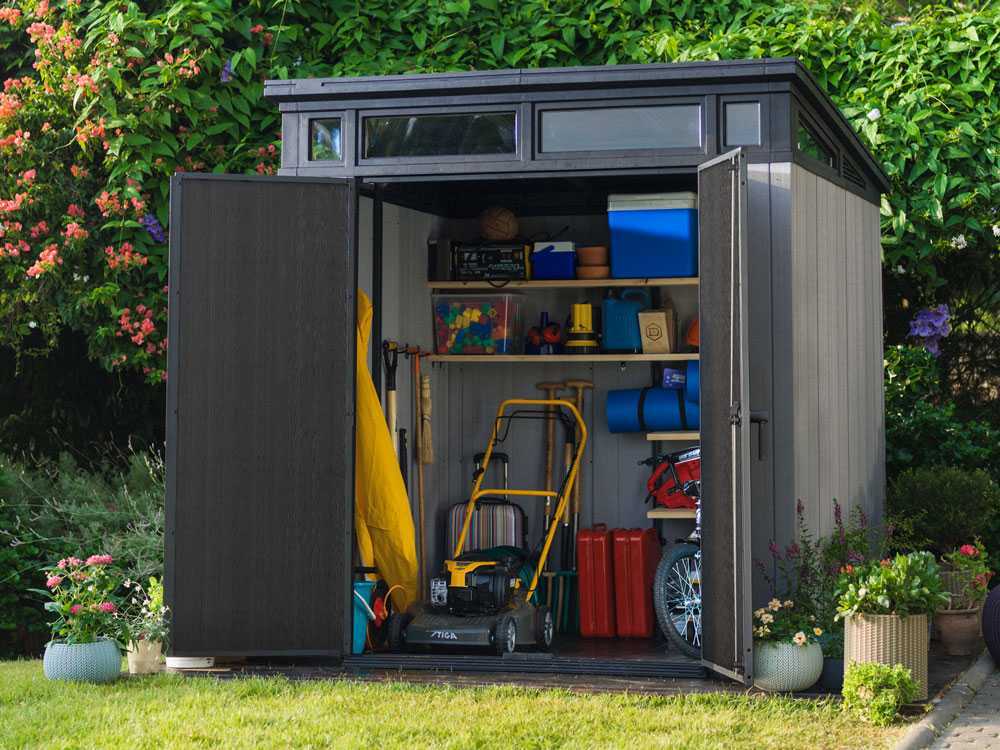 Keter Artisan grau - Gartenhaus - Mit Doppeltür - 214x218x226 cm – Bild 4