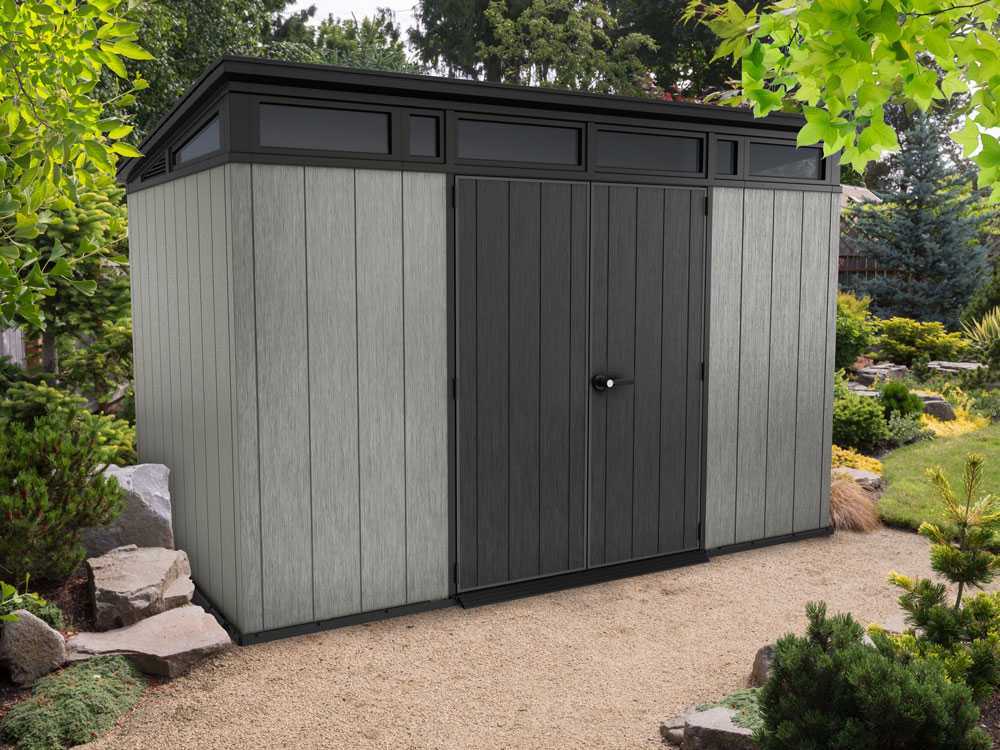 Keter Artisan grau - Gartenhaus - Mit Doppeltüren - - 342x218x226 cm – Bild 4
