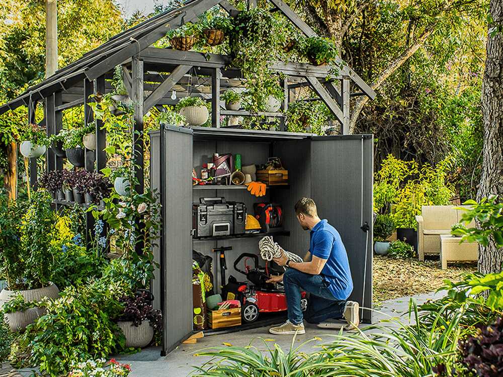 Keter Cortina Alto - Gartenschrank - 140x73.6x170.4 cm – Bild 4