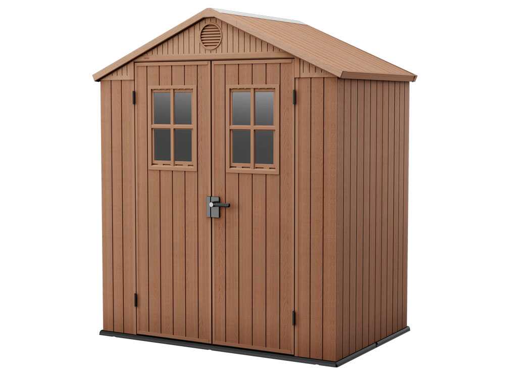 Keter Darwin braun - Gartenhaus - mit Frontfenstern - 190x122x221 cm – Bild 2