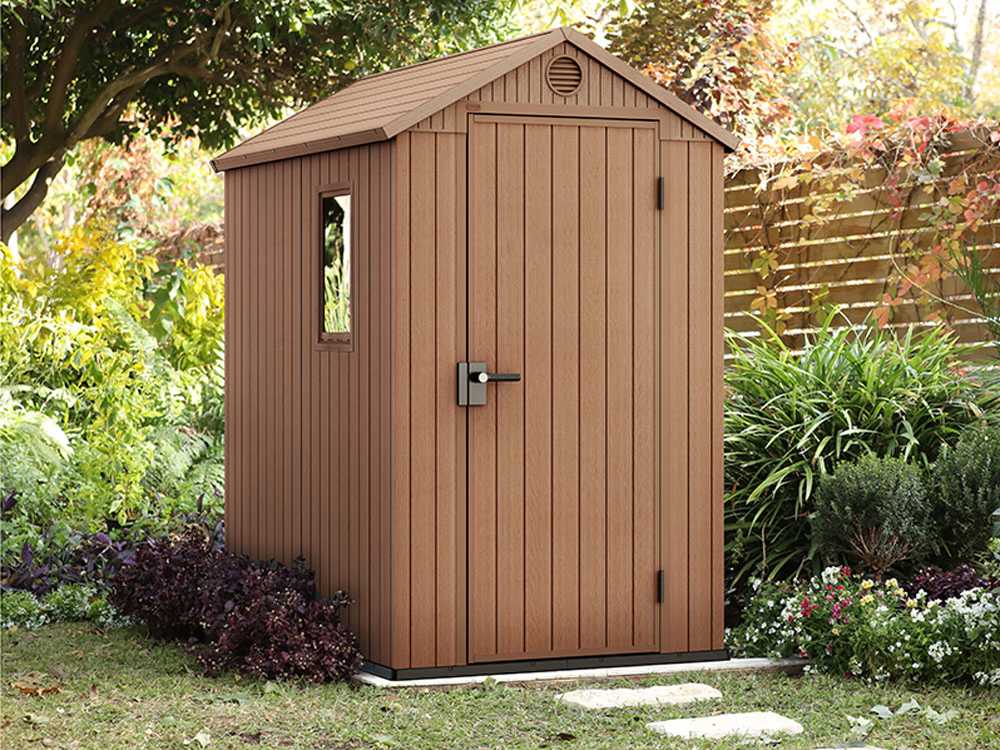 Keter Darwin braun - Gartenhaus Schuppen - mit Seitenfenster - 125x184.5x205 cm – Bild 3