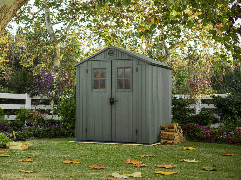 Keter Darwin grün - Gartenhaus - mit Frontfenstern - 190x183x221 cm – Bild 3
