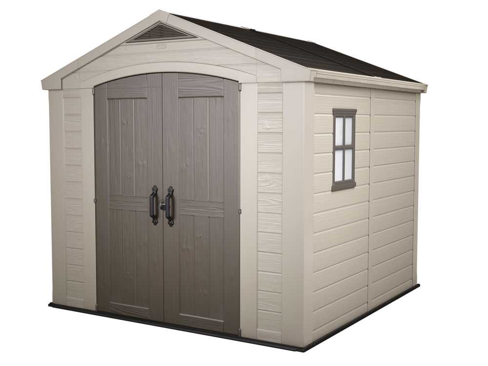 Keter Factor beige - Gartenhaus - mit Seitenfenster - 256.5x255x243 cm – Bild 2