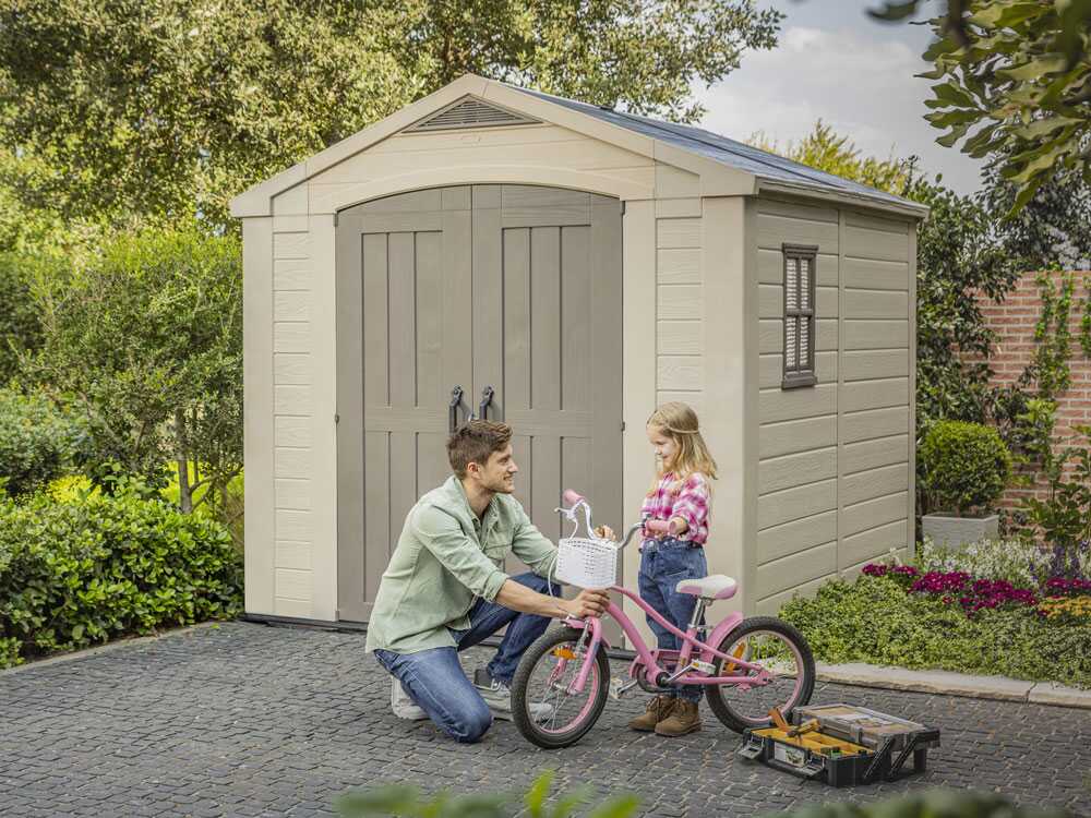 Keter Factor beige - Gartenhaus - mit Seitenfenster - 256.5x255x243 cm – Bild 3