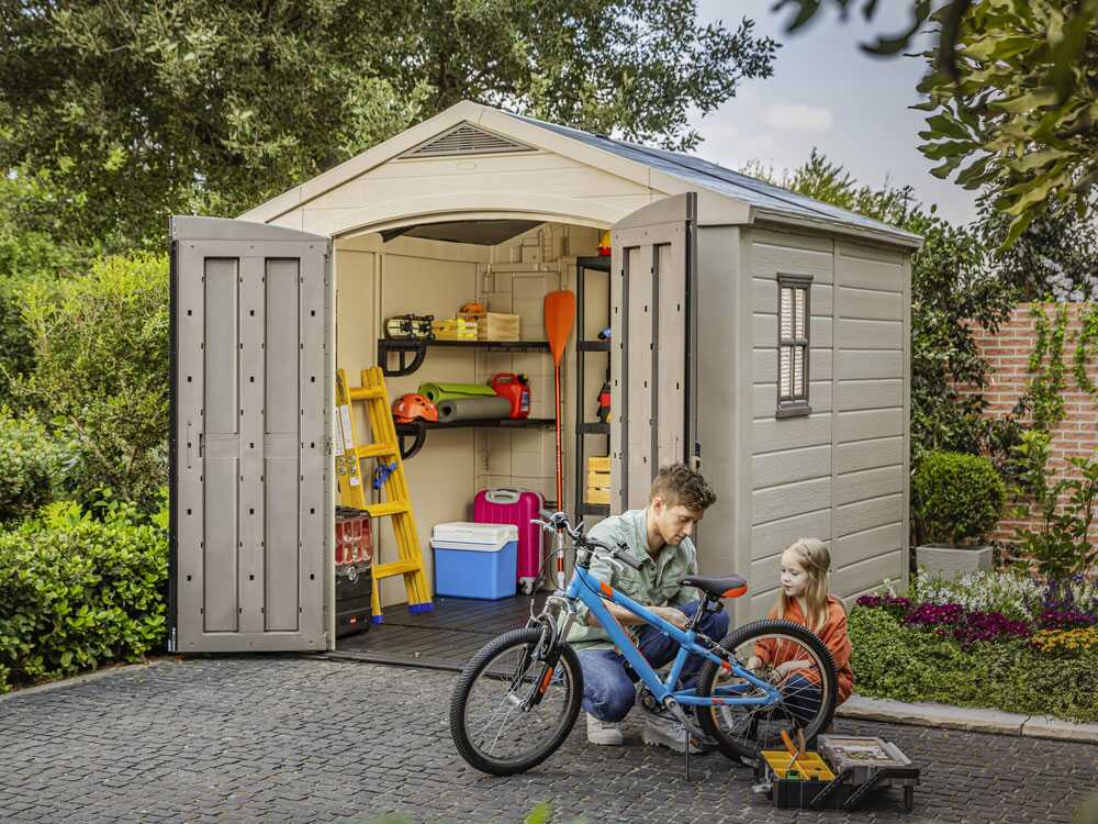 Keter Factor beige - Gartenhaus - mit Seitenfenster - 256.5x255x243 cm – Bild 4