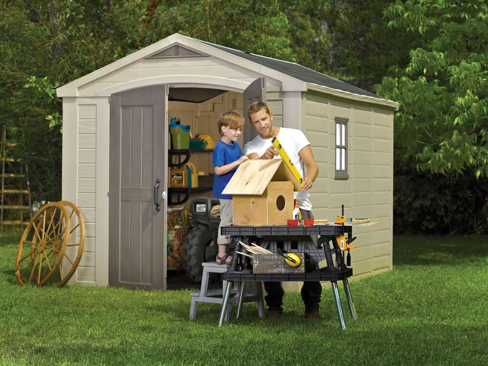 Keter Factor beige - Gartenhaus - mit Seitenfenster - 256.5x331.5x243 cm – Bild 4
