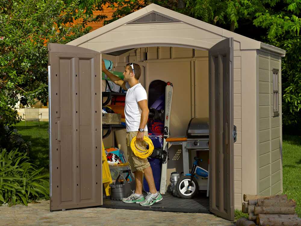 Keter Factor beige - Gartenhaus - Seitenfenster - 256.5x182x243 cm – Bild 3