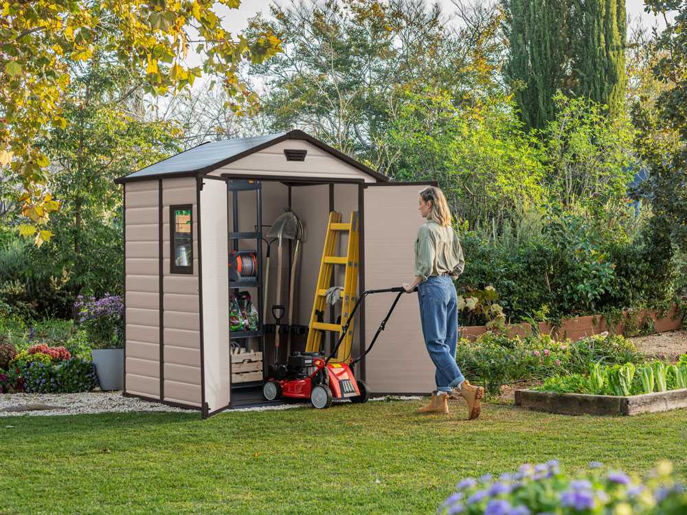 Keter Manor beige - Gartenhaus - mit Seitenfenster - 185x152x226 cm – Bild 3