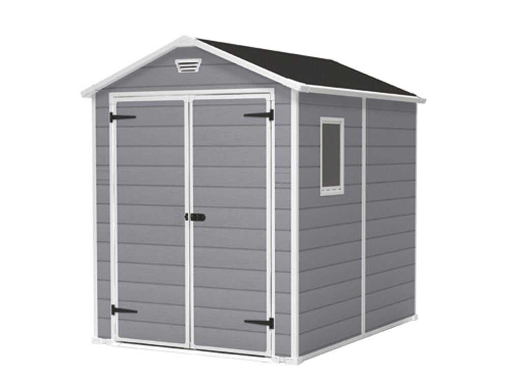 Keter Manor grau - Gartenhaus - mit Seitenfenster - 186x237x227 cm – Bild 3