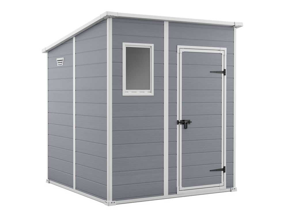 Keter Manor Pent grigio - Gartenhaus - Mit Frontfenster - 183.5x185x200 cm – Bild 2