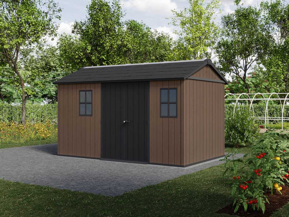 Keter Newton plus 7513/1375 - Gartenhaus - Mit Doppeltür und Fenstern - 230x413x246 cm – Bild 2
