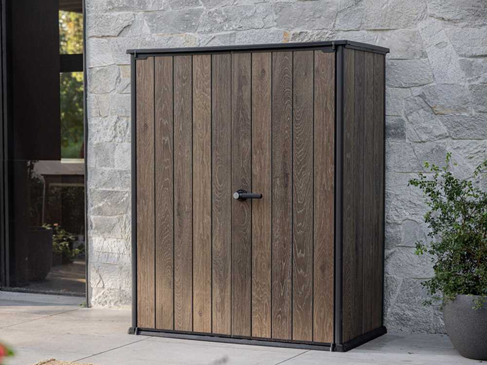 Keter Signature Walnut – Gartengeräteschrank – 140×73×170 cm – Bild 3