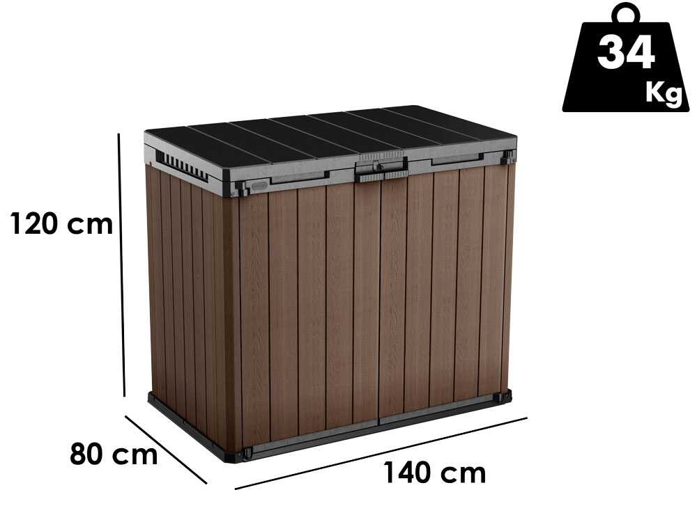 Keter Store it Out Darwin braun - Gartenwerkzeugbox - 140x80x120 cm – Bild 2