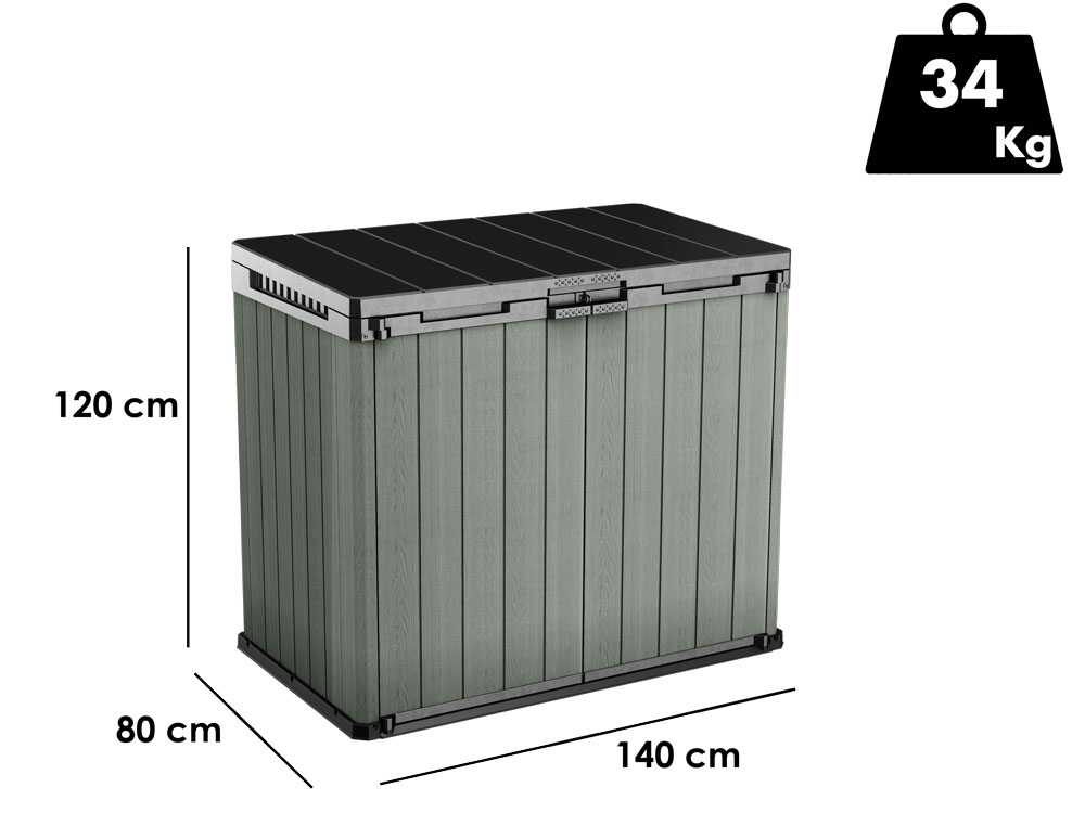 Keter Store it Out Darwin grün - Gartenwerkzeugbox - 140x80x120 cm – Bild 2