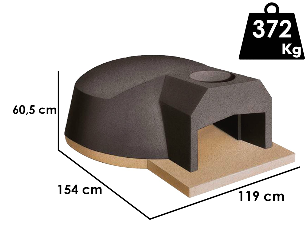 Linea VZ Amalfi - Einbau-Holzbackofen mit Backraum 107 cm - Backkapazität 5 Pizzas