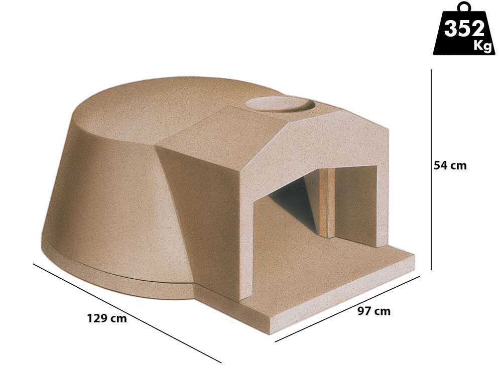 Linea VZ F1 - Einbau-Holzbackofen mit Backraum Ø 85 cm - Kapazität 3 Pizzas