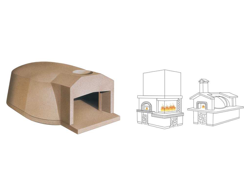 Linea VZ F3 - Einbau-Holzbackofen mit Backraum 107x160 cm - Backkapazität 8 Pizzas – Bild 2