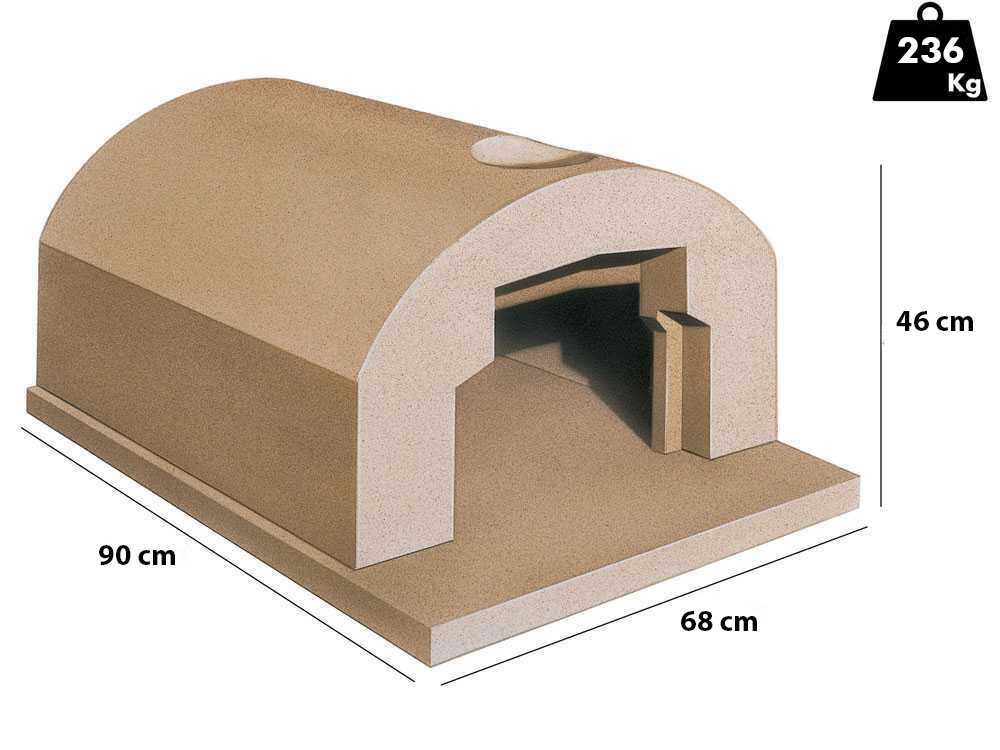 Linea VZ F4 - Holzbackofen mit Backfläche 56x61 cm - Backkapazität 2 Pizzas