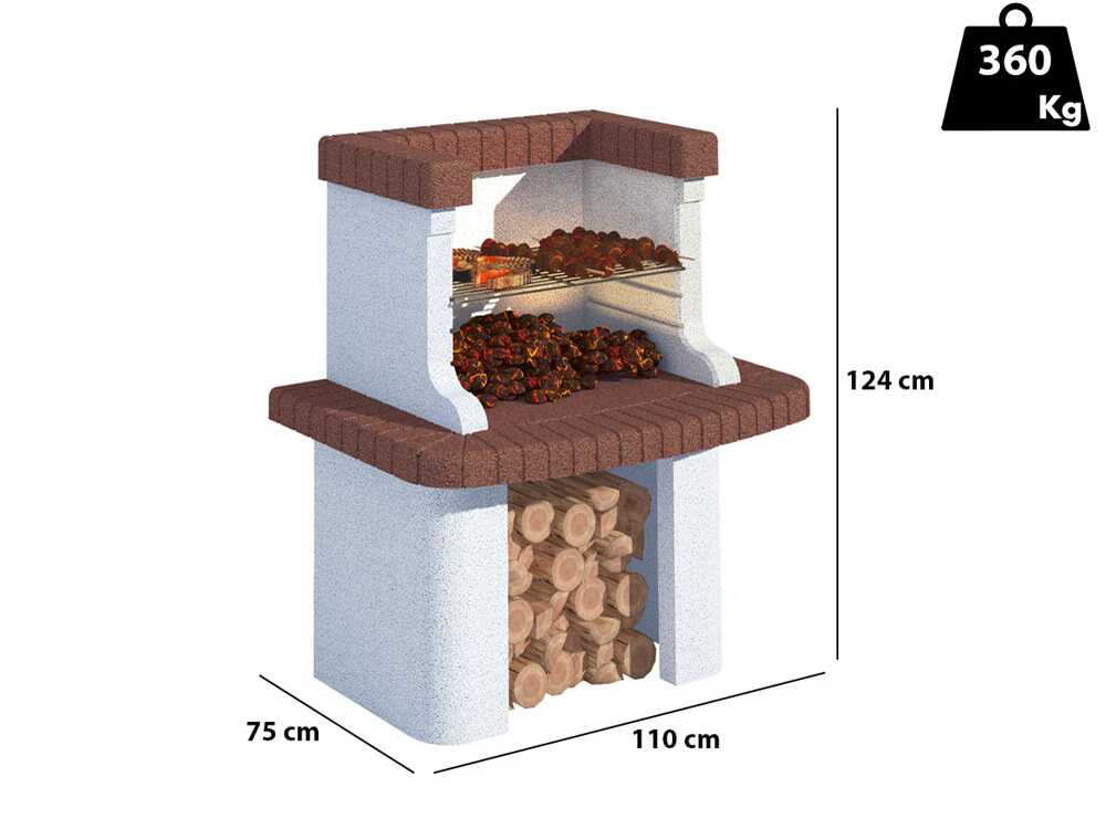 Linea VZ Gavi - Grillkamin für Brennholz/Holzkohle