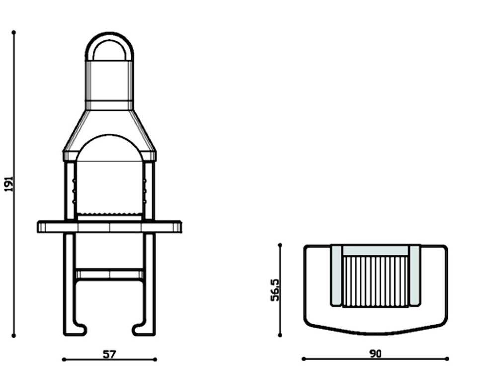 Linea VZ Grado - Grillkamin - für Holzkohle – Bild 3
