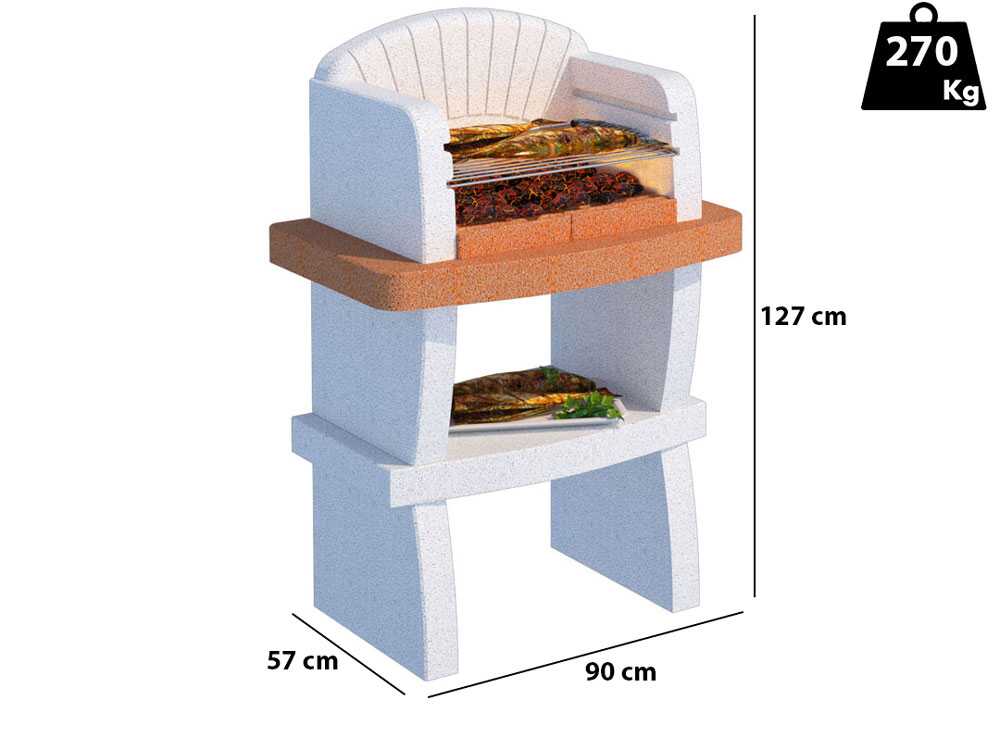 Linea VZ Modena - Grillkamin für Brennholz/Holzkohle