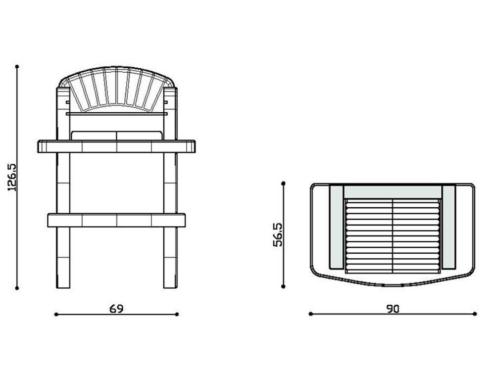 Linea VZ Modena - Grillkamin für Brennholz/Holzkohle – Bild 4
