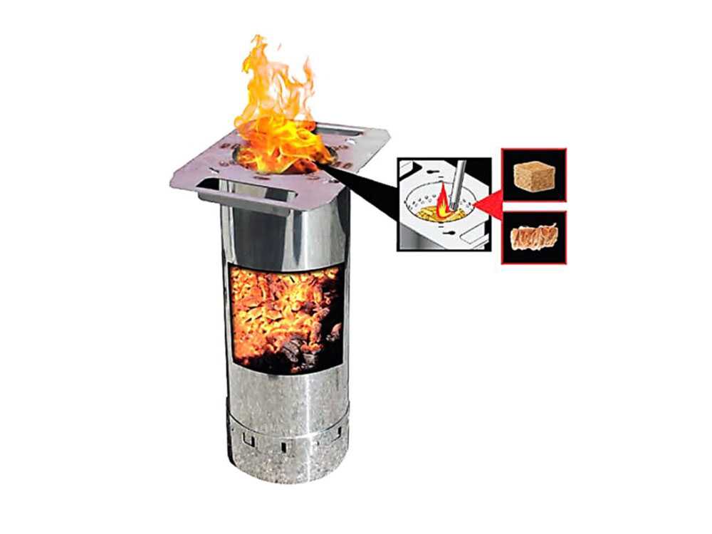 Linea VZ Party rot - Pelletgrill mit Pyrolyse-Technologie auf Rädern – Bild 4