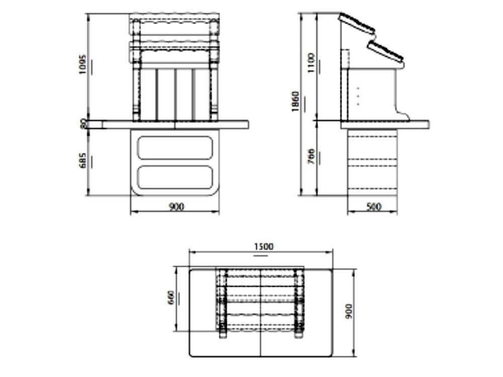 Linea VZ Portocervo - Grillkamin - für Holz und Holzkohle – Bild 4