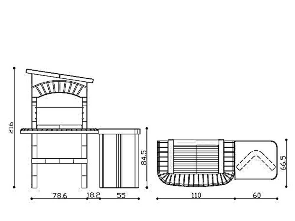 Linea VZ Portofino - Grillkamin für Holz/Holzkohle – Bild 3