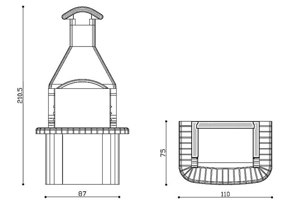 Linea VZ Tremiti - Grillkamin für Holz/Holzkohle – Bild 4