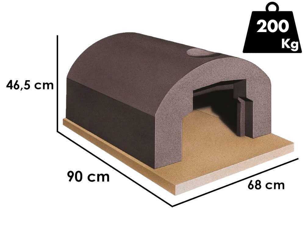 Linea VZ Vesuvio  - Einbau-Holzbackofen mit Backraum 56x61 cm - Backkapazität 2 Pizzas