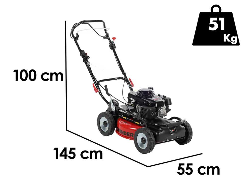Marina Systems GRINDER 4x4 SH PRO - Benzin-Rasenmäher mit Radantrieb - Motor Honda GXV 160