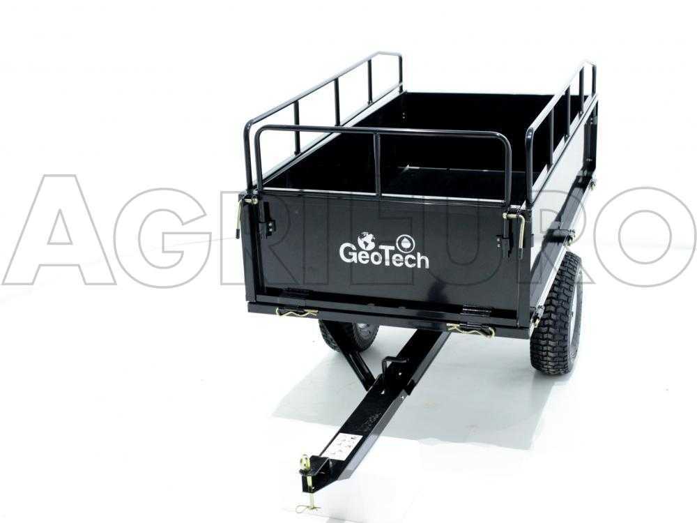 Maxi - kippbarer Anhänger aus Stahl für Rasentraktoren, Heckklappen zum Öffnen – Bild 3