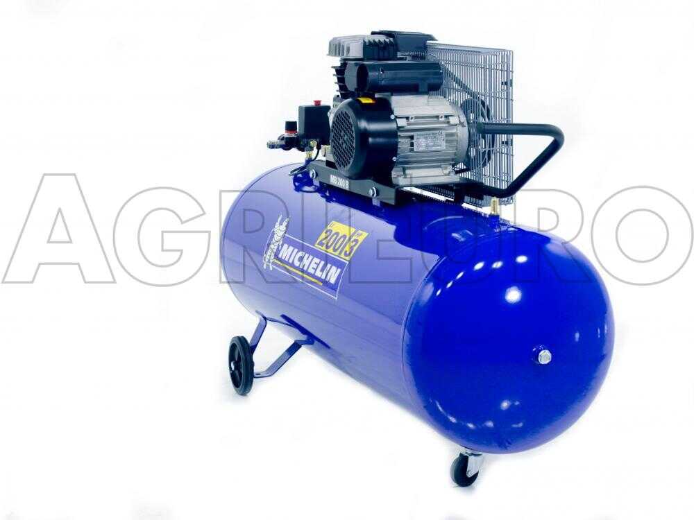 Michelin MB 200 3B - Elektrischer Kompressor mit Riemenantrieb - Motor 3PS -200Lt – Bild 4