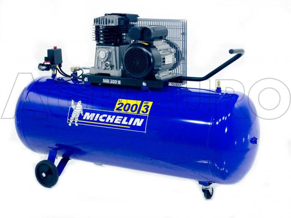 Michelin MB 200 3B - Elektrischer Kompressor mit Riemenantrieb - Motor 3PS -200Lt – Bild 3