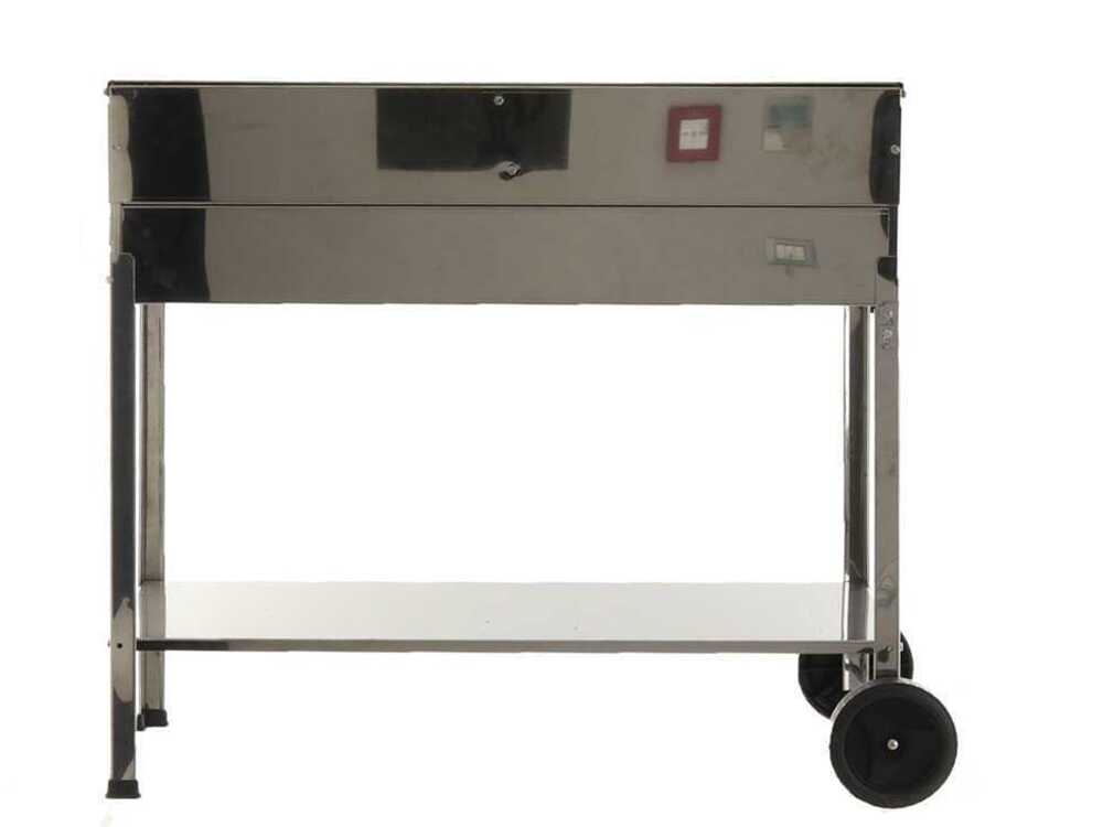 Mille Achille Big - Handgefertigter Holzkohlegrill aus Edelstahl - 2x 47,5x37cm – Bild 4